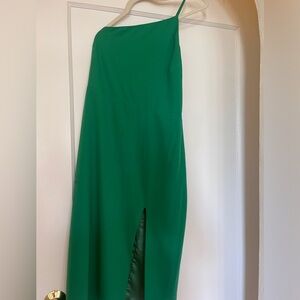 Revolve Lovers + Friends Green Slit Dress